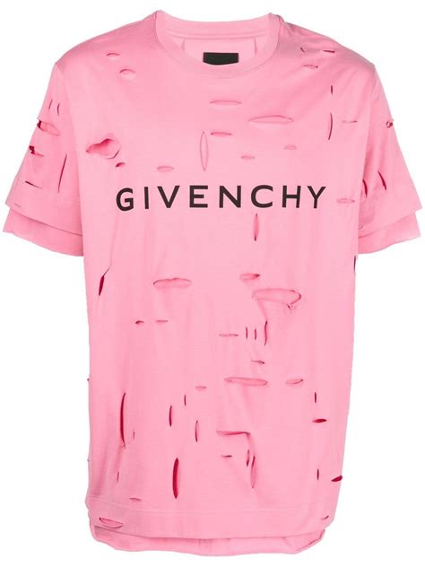 givenchy neck detail tee shirt